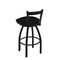 Holland Bar Stool Co 25" Low Back Swivel Counter Stool, Black Wrinkle, Black Vinyl Seat 82125BWBlkVinyl - alternate 2